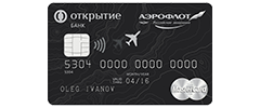 Дебетовая карта Аэрофлот от банка Открытие