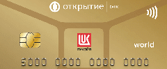Дебетовая карта Лукойл от банка Открытие